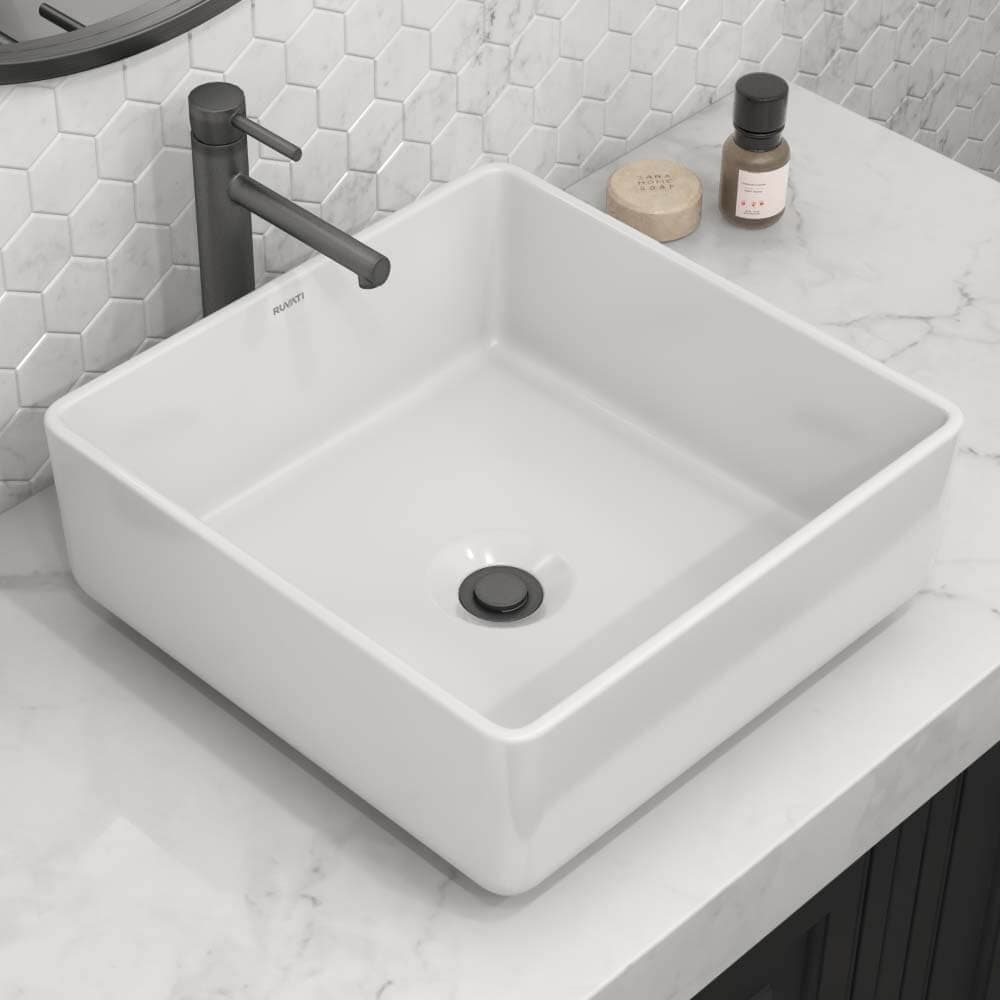 White square washbasin